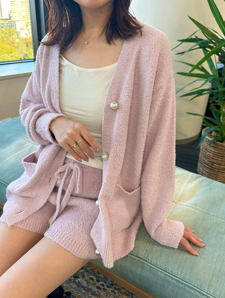 Edit Sheen daily 【ルームウェア】ロゴ入りもこもこショートパンツ