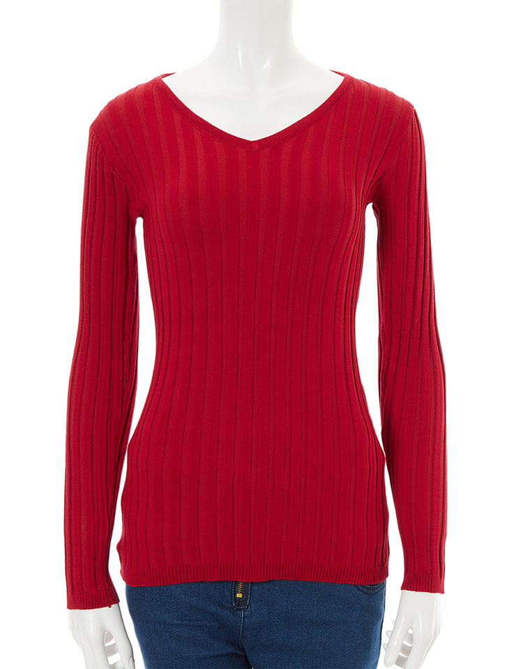 フィットニットVネックトップス