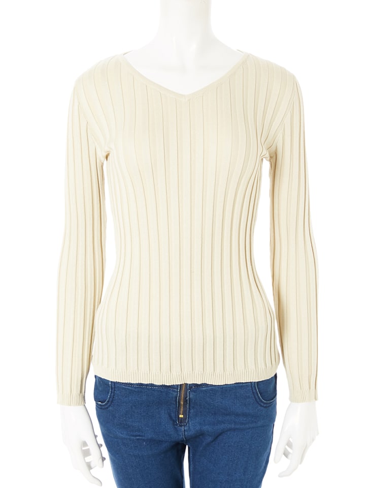 フィットニットVネックトップス