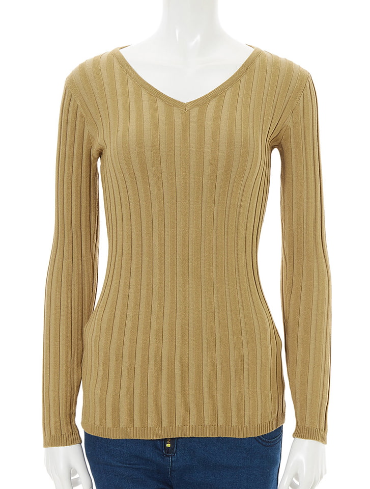 フィットニットVネックトップス