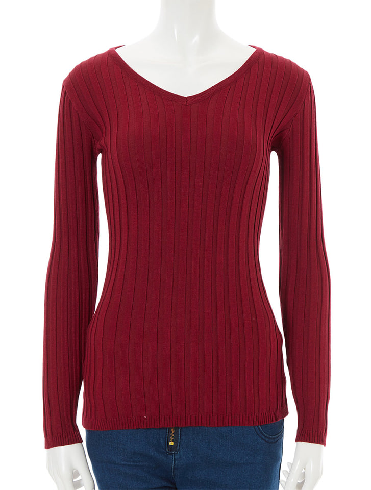 フィットニットVネックトップス