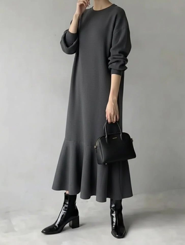 fifth 【サイズ展開あり】裏起毛ソフトスウェットマーメイドワンピース