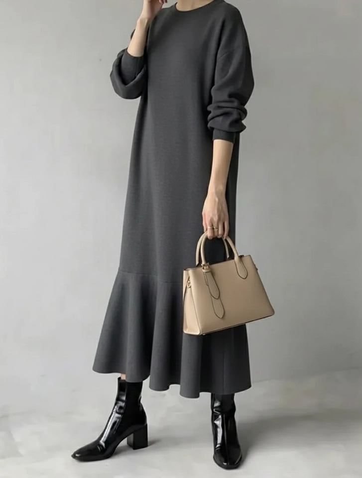 fifth 【サイズ展開あり】裏起毛ソフトスウェットマーメイドワンピース