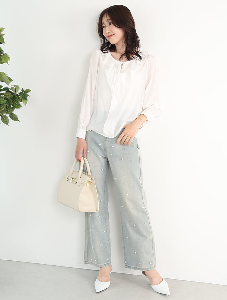 fifth レーヨンフリルカラーブラウス | 人気レディース