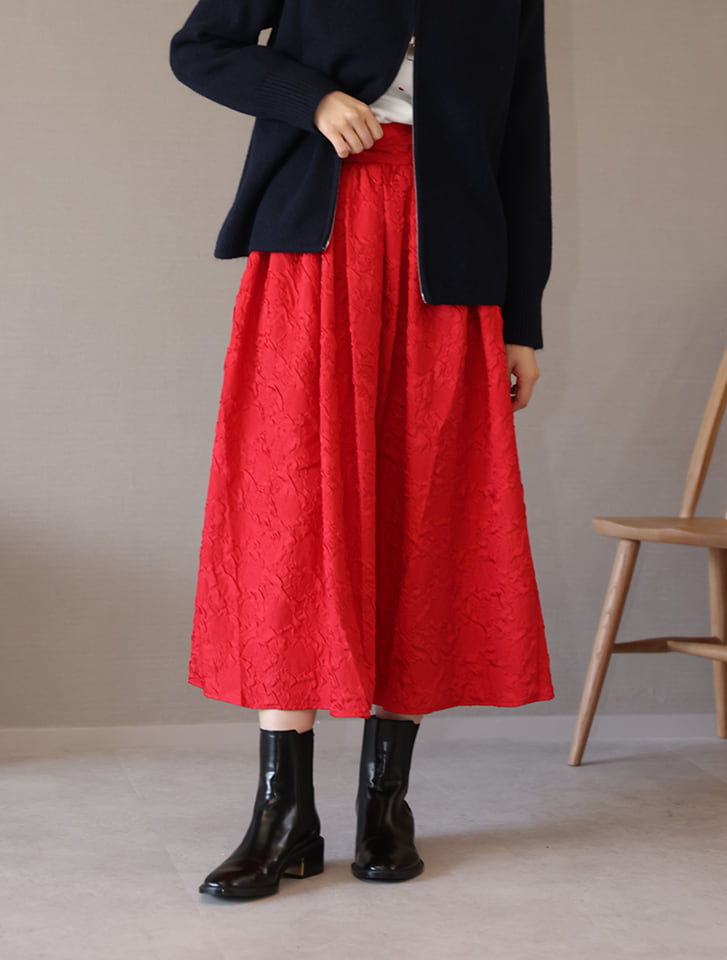 fifth ジャガードボリュームタックスカート | 人気レディース