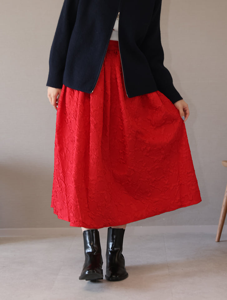 fifth ジャガードボリュームタックスカート | 人気レディース