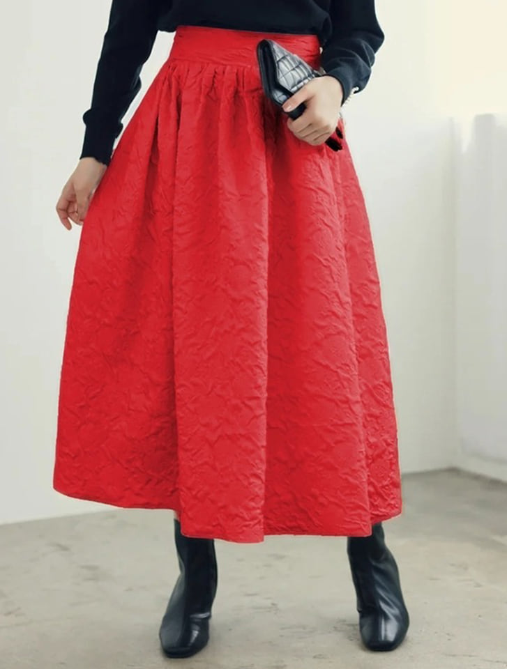 fifth ジャガードボリュームタックスカート | 人気レディース