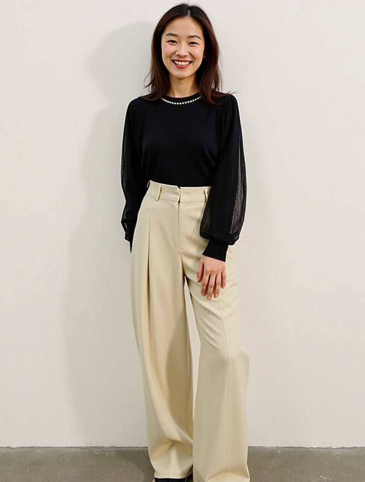 【美品】アンティパスト　カットソー　チュール袖　白　コットン INED｜《大きいサイズ》袖チュールカットソー | Rakuten Fashion