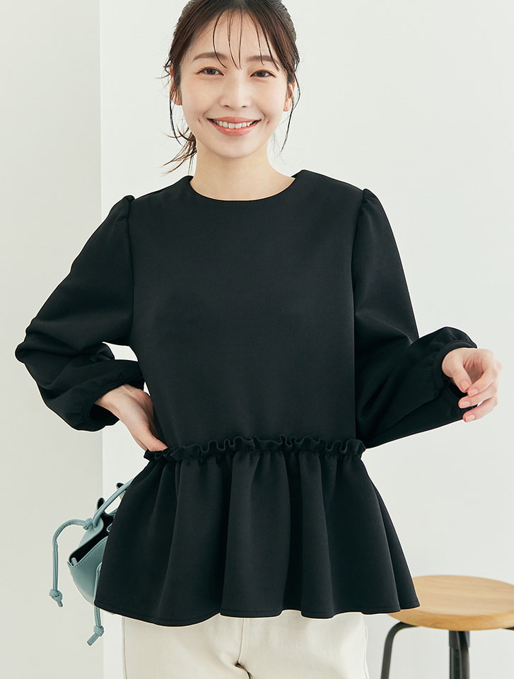 【星玲奈レコメンド】ドライスウェットペプラムプルオーバー