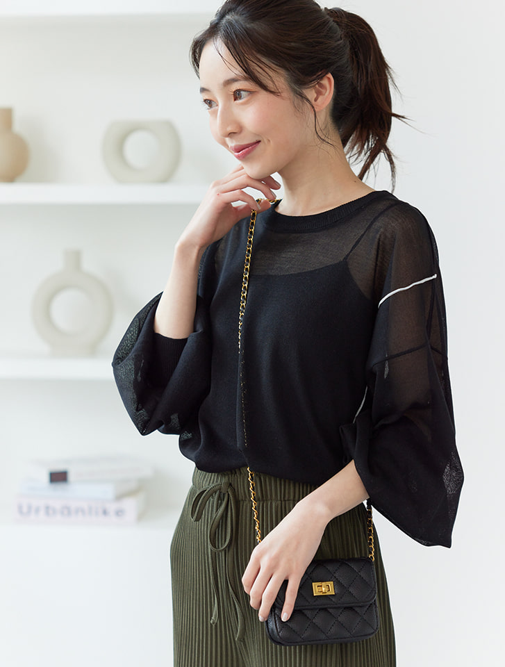 fifth 配色ステッチシアーニット | 人気レディースファッション通販