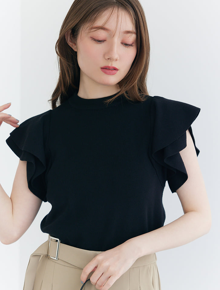 【インスタグラマーセレクト】ラッフルスリーブニット