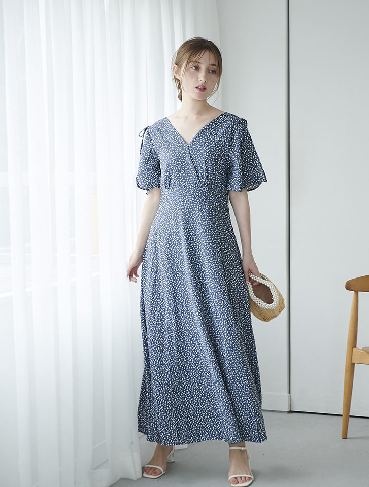 fifth 小花柄カシュクールロングワンピース | 人気レディース fifth 小花柄カシュクールロングワンピース | 人気レディース
