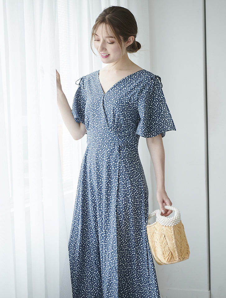 fifth 小花柄カシュクールロングワンピース | 人気レディース fifth 小花柄カシュクールロングワンピース | 人気レディース