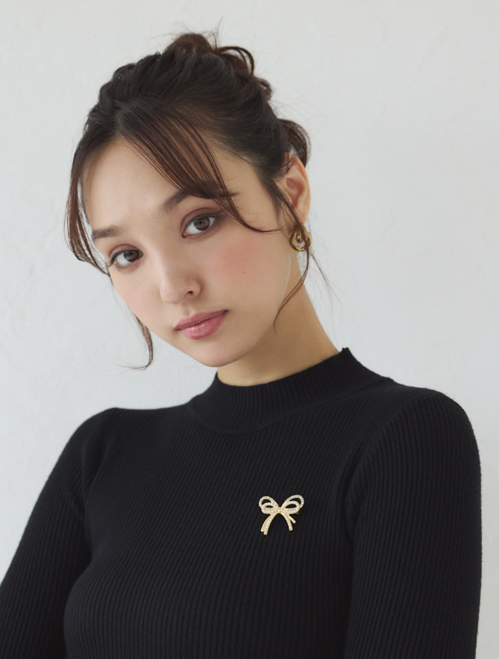 美品　ワイズ　ニット　Y’S　ドッキング　リブニット　ハイネック　切替ボタン 楽天市場】ストレッチリブハイネックニット ☆ ニット