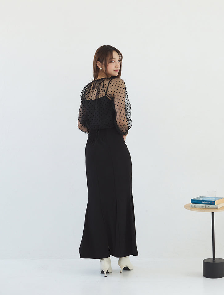 fifth キャミ付きドットシアートップス | 人気レディース