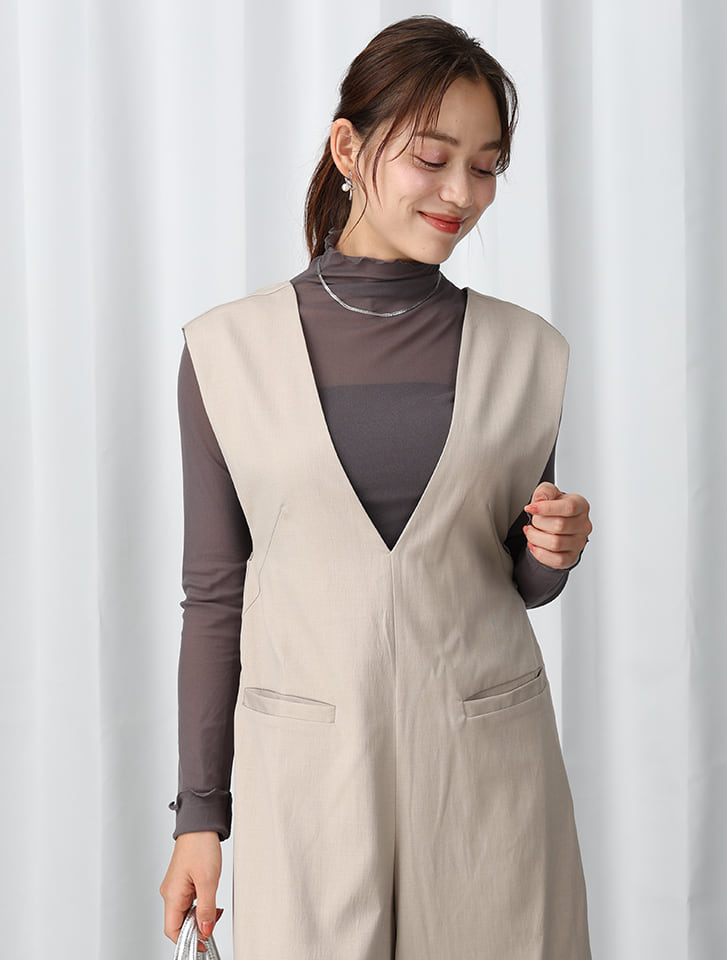 Aakasha アーカシャ アシンメトリー ハイネック フーディー ポンチョ Aakasha アーカシャ アシンメトリー ハイネック フーディー