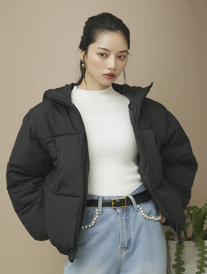 G.O.A. フード付き黒ジャケット GOA ゴアgoa 黒レザー フード付き ジャケット