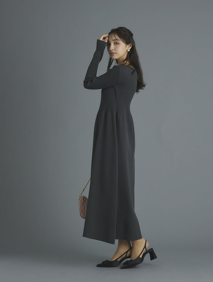 Karen Millen★ロングスリーブニットワンピース fifth ロングスリーブニットワンピース | 人気レディース