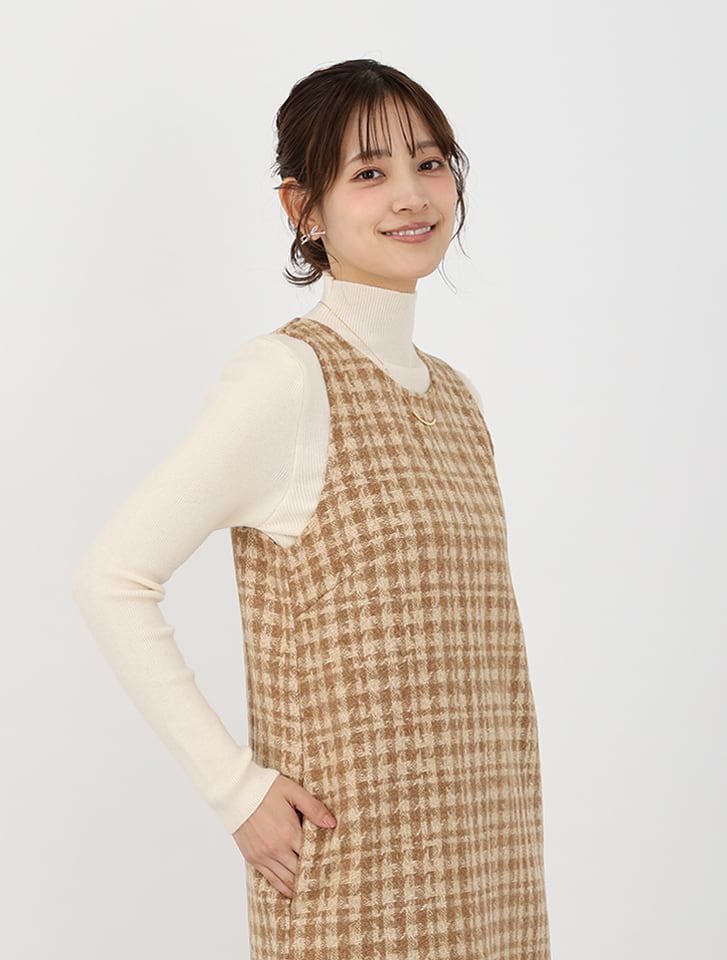新品 familiar チェック ジャンパースカート 130 ジャンパースカート チェック柄ジャンパースカート ロング丈