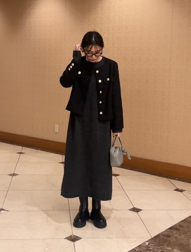 fifth ゴールドボタンツイードジャケット | 人気レディース