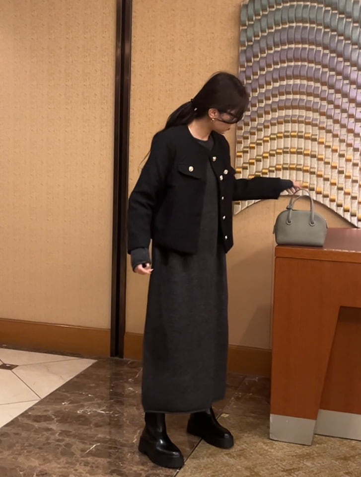 fifth ゴールドボタンツイードジャケット | 人気レディース