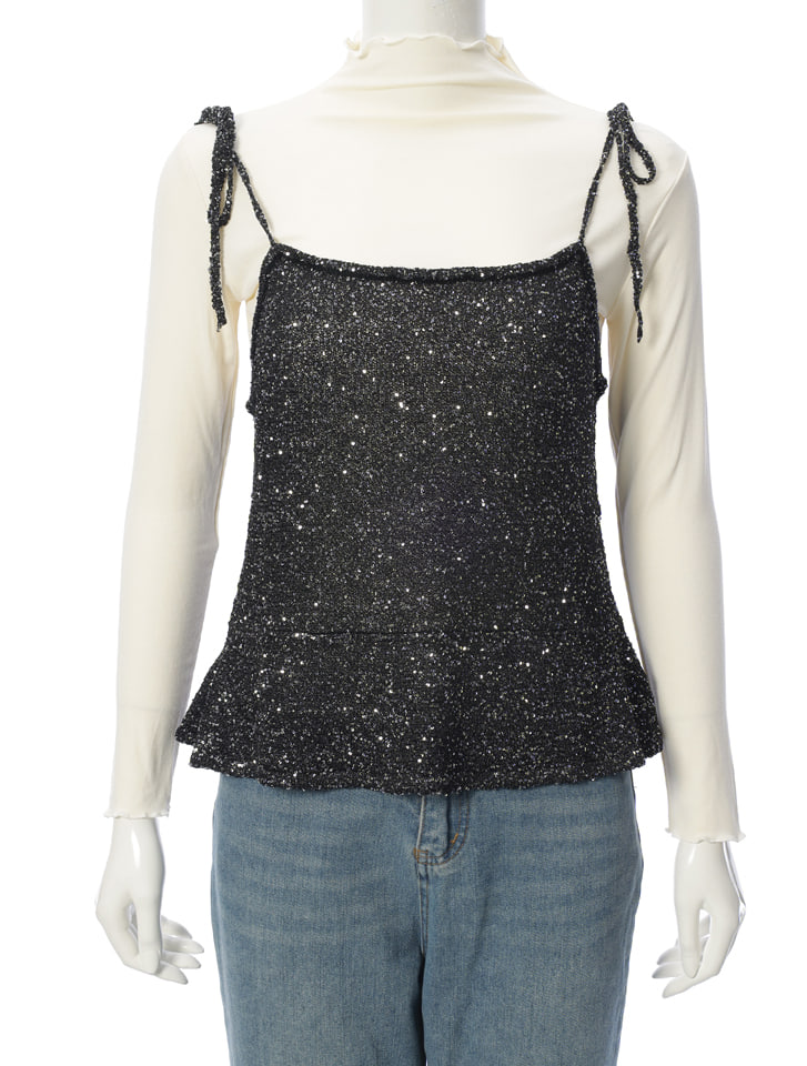 きゃみ fifth プルオーバーセットラメニットキャミ | 人気レディース