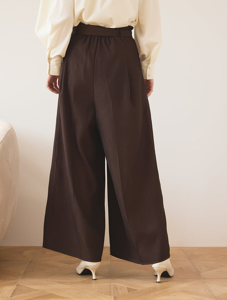 fifth リボンベルト付ハイウエストワイドパンツ | 人気