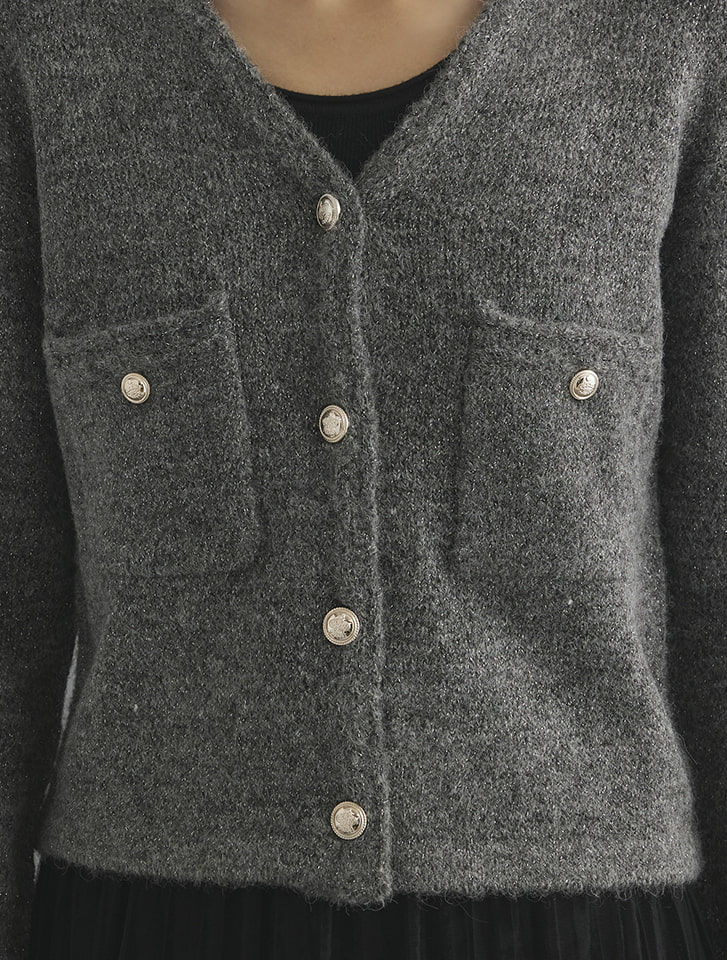 fifth ポケット付Vネックカーディガン | 人気レディースファッション