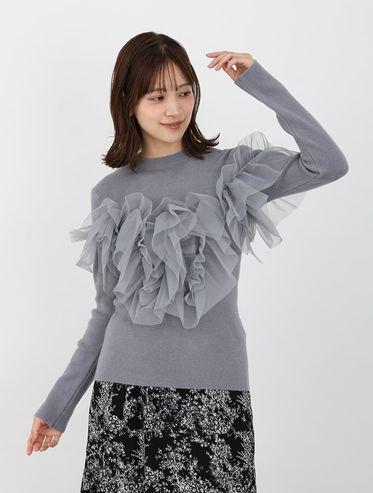 fifth チュールフリルニットプルオーバー | 人気レディース