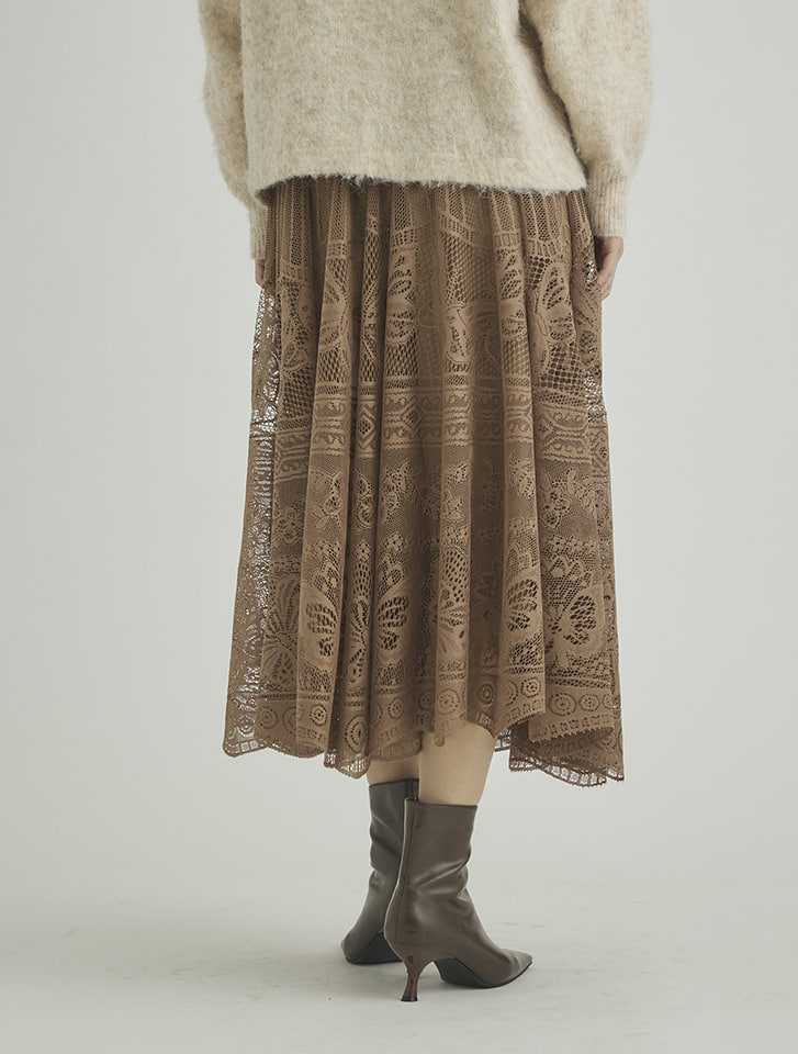 4830【美品】サカイ　PENDLETONコラボ ロングスカート レースプリーツ 4830【美品】サカイ PENDLETONコラボ ロングスカート レースプリーツ