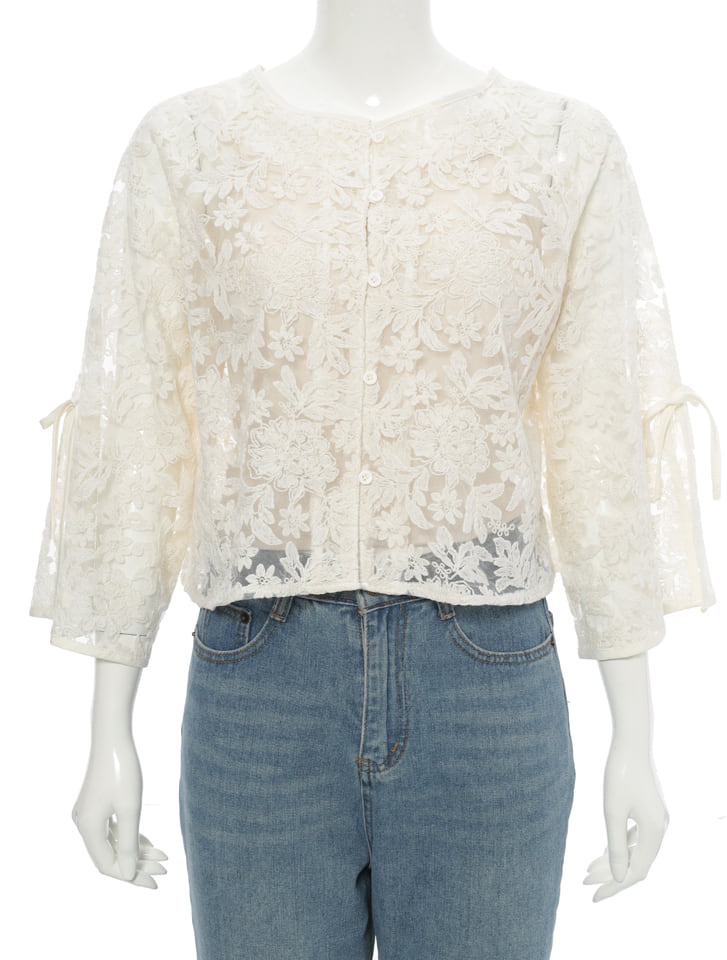 fifth フラワーレースキャミ付ブラウス | 人気レディースファッション