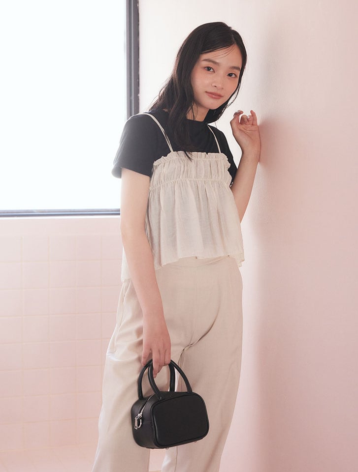 fifth ギャザービスチェ付きTシャツ | 人気レディース