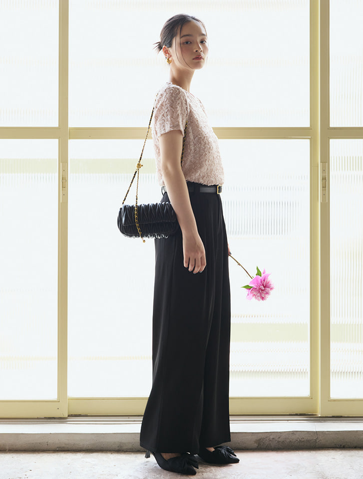 リランドチュール　ドレープショルダーブラウス Rirandture（リランドチュール）の「ボウタイパワショルブラウス