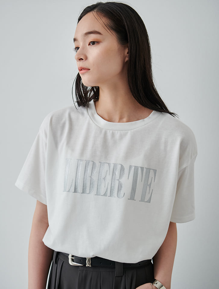 オーガニックコットン／箔プリント】ロゴTシャツ（Tシャツ
