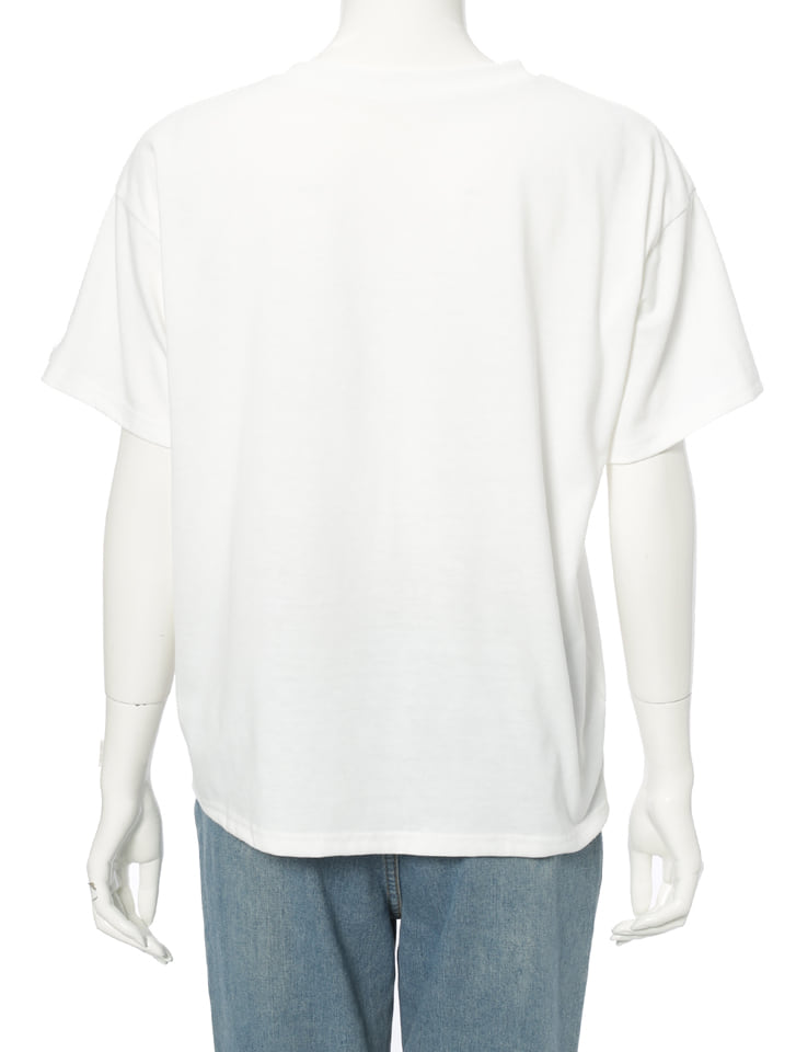 サンローラン Tシャツ 白 フロントロゴプリント デニムに○ SAINT LAURENT(サンローラン) / フロントプリントTシャツ/XL