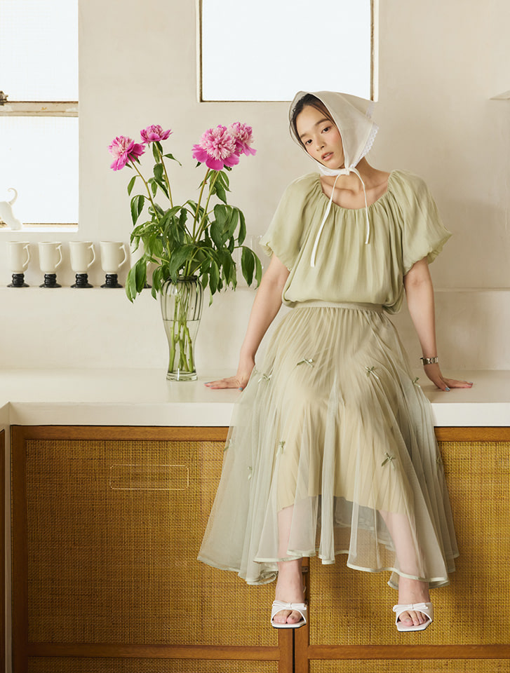 fifth リボン付チュールスカート | 人気レディースファッション