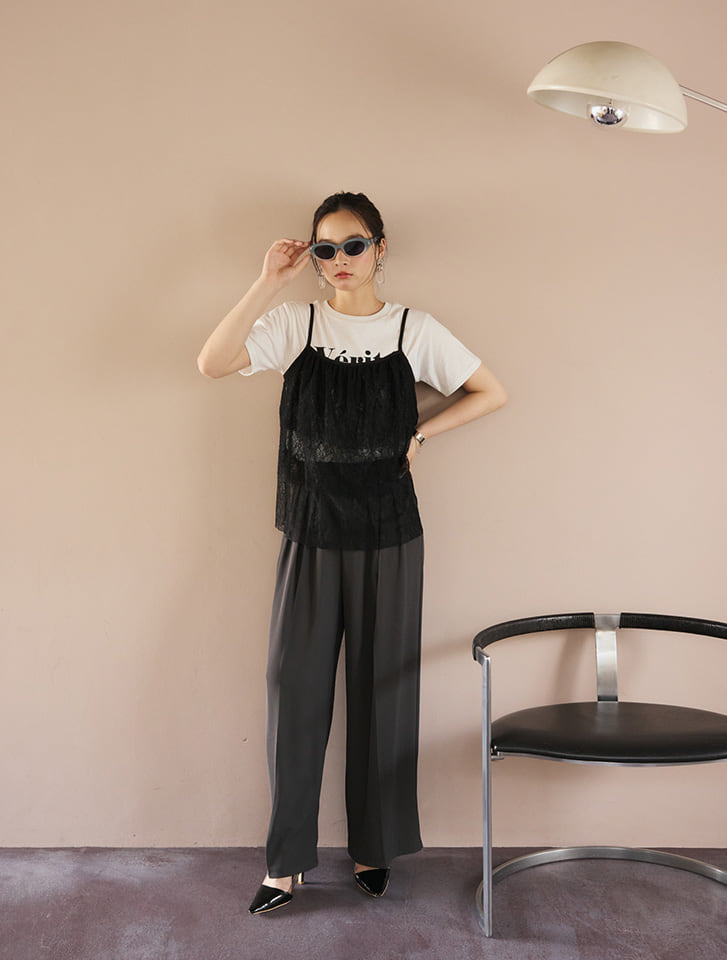 パンツ ぽん様 FRAY I.D｜Dickies】ツータックワイドツイルパンツ(ロングパンツ