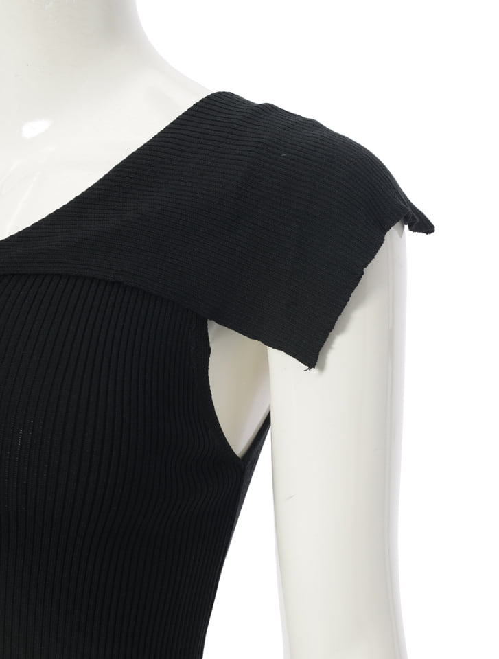 「UNFILO」 ノースリーブニット MEDIUM ブラック レディース UNFILO 「UNFILO」 ノースリーブニット SMALL ブラック