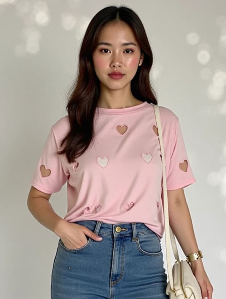 ハートデザインTシャツ