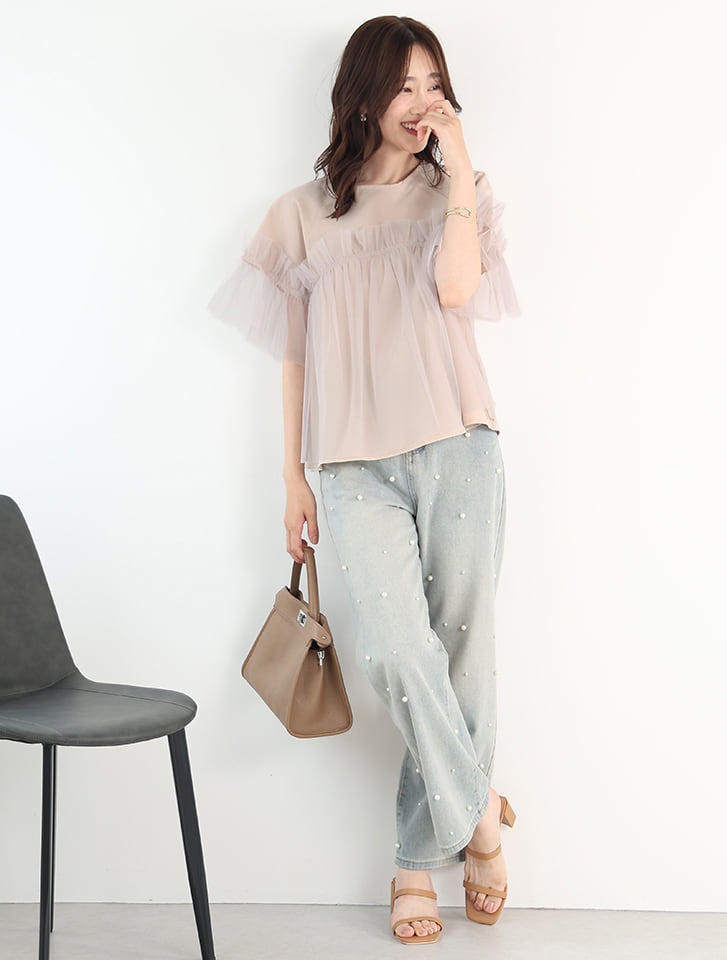 フェザーチュールブラウス 一部店舗限定】フェザーチュールブラウス｜Rouge vif la cle