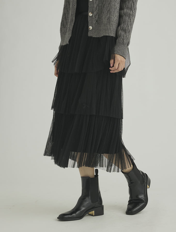 スミョン　マルチリボンティアードスカート Multi ribbon tiered skirt/マルチリボンティアードスカート