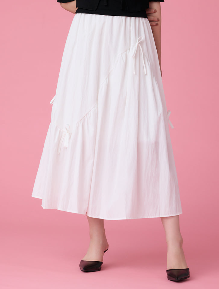 fifth リボンラウンドギャザースカート | 人気レディースファッション