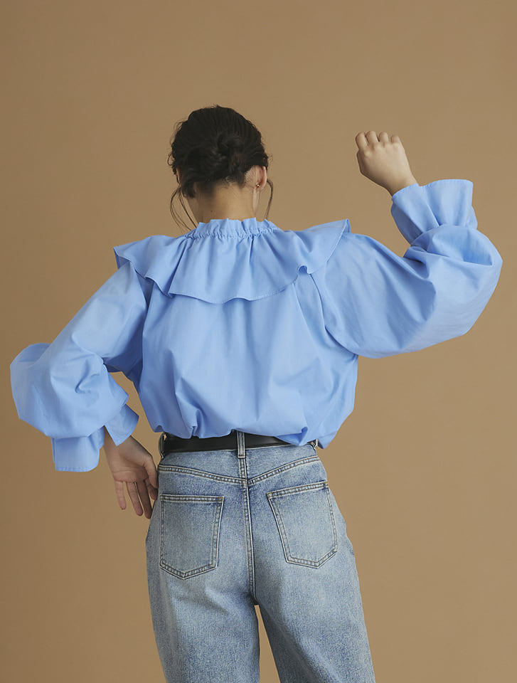 売れ筋商品|||blue fronce ブルーフロンセ フリルリボンブラウス SALE 楽天市場】blue fronceの通販