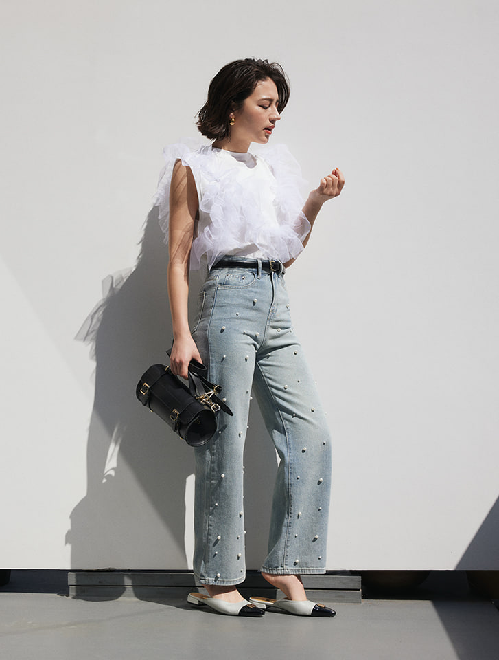 fifth パールストレートデニム | 人気レディースファッション通販  