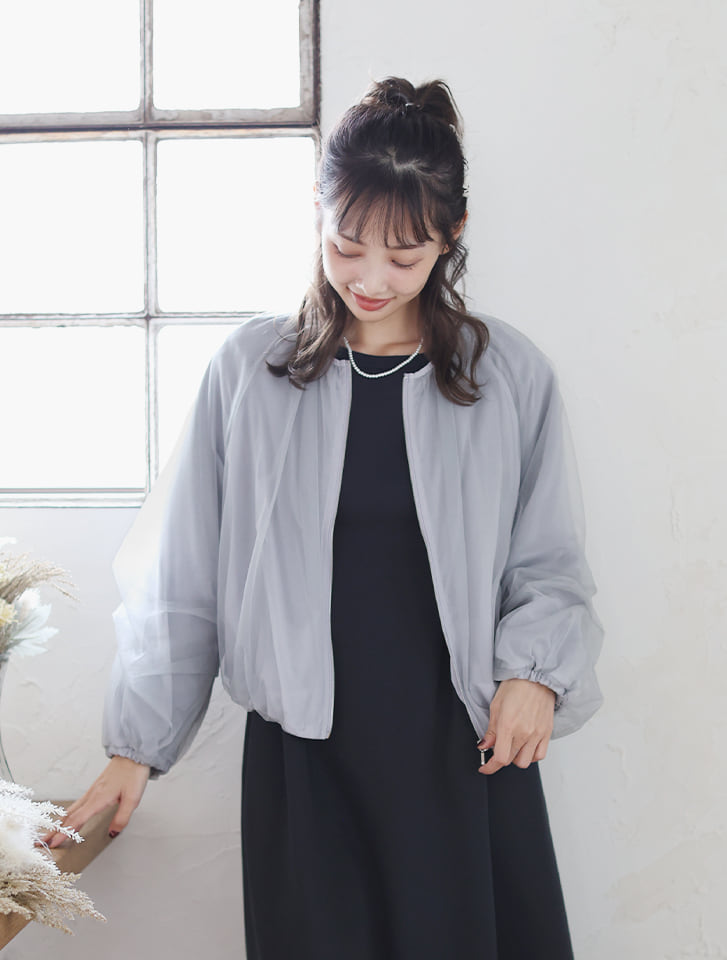 fifth 【harukaセレクト】ギャザーシアーブルゾン | 人気レディース