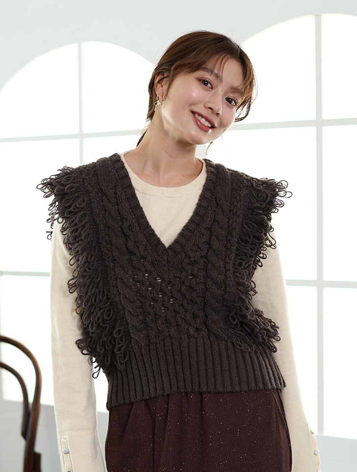 Drawer 108,900円24S/SRESORT2 5Gフリンジニットベスト fifth フリンジニットベスト | 人気レディースファッション通販 fifth