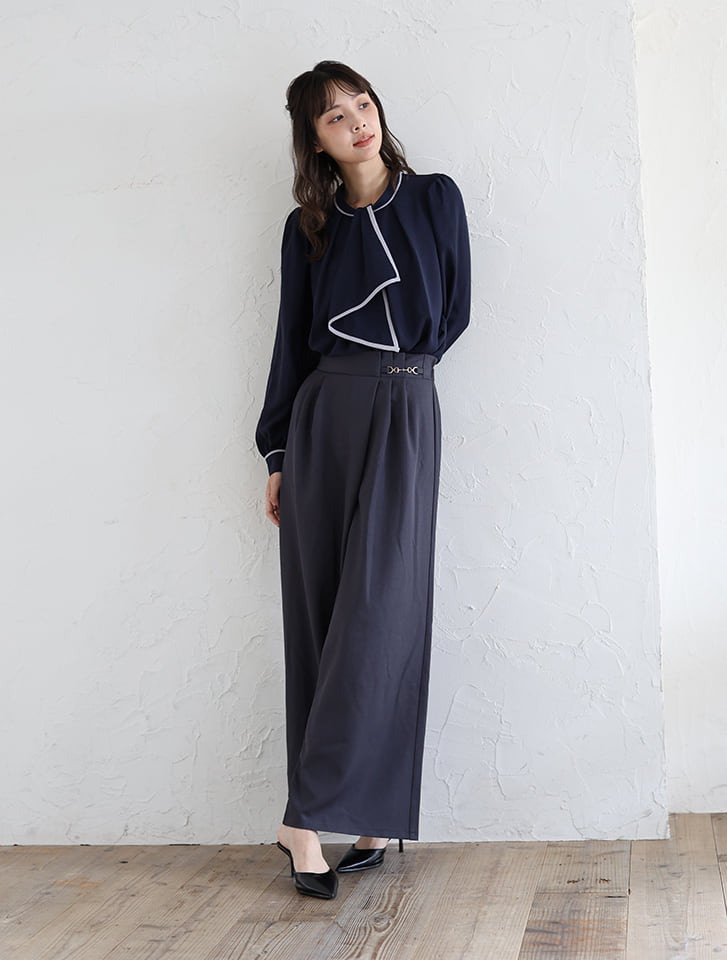 ドゥファミリィ　8 0綿ウールビエラ五分袖ブラウス　アイボリィ ドゥファミリィ 8 0綿ウールビエラ五分袖ブラウス アイボリィ