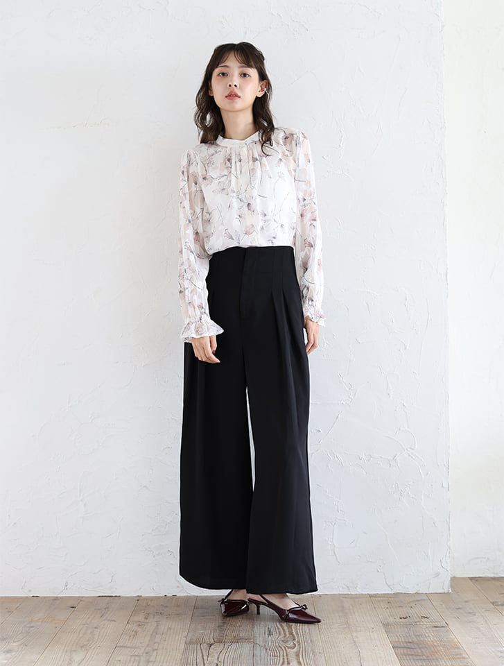 fifth 前開きジャガード花柄ブラウス | 人気レディースファッション