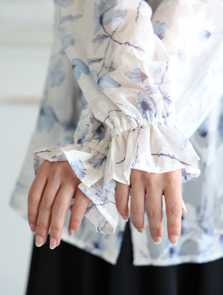 fifth 前開きジャガード花柄ブラウス | 人気レディースファッション