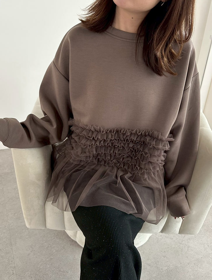 ダンボールプルオーバー レディース and it_ プルオーバー レディース 長袖 トップス 体型カバー 50